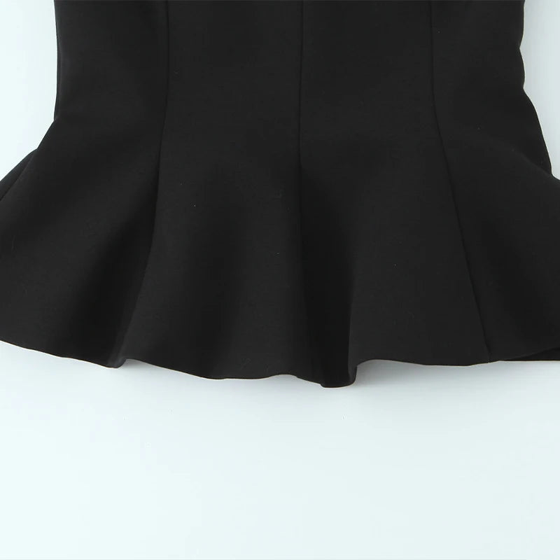 Willshela Women Fashion Solid Pleated Backless Side Zipper Tops Vintage Thin Straps Square Collar Female Chic Lady Camis BAZAARHUBO