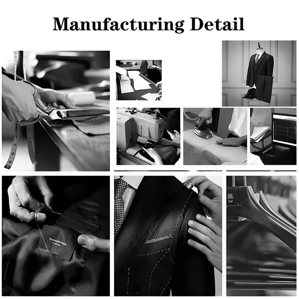 Custom Boys' 3-Piece Tuxedo Set Long Jacket Black Vest Pants Slim Fit Suit for Wedding Birthday Party Children Performances