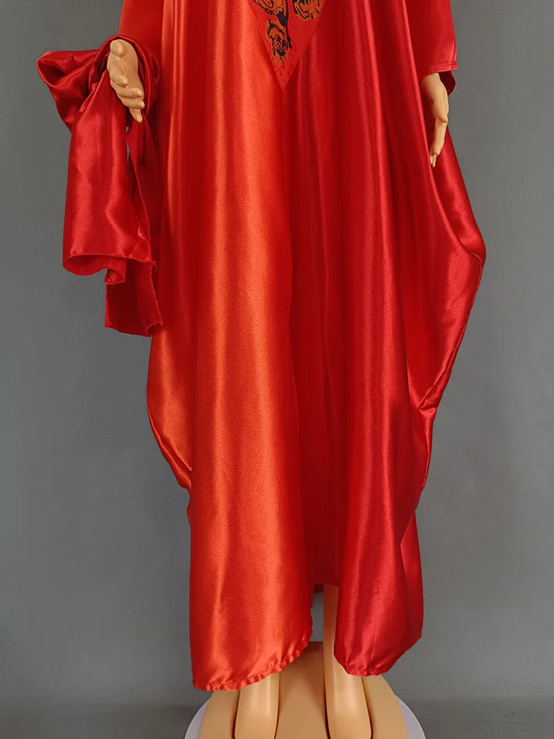 African Ethnic Style Long Dresses for Women 2026 Traditional Printed Patchwork Muslim Abayas Hijab Females Loose Robe Plus Size