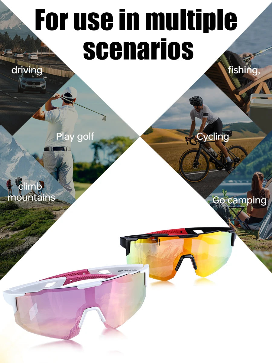 PHMAX Polarized Cycling Glasses Men's Woman Bike Bicycle Polarized Sunglasses 2026 MTB Road Racing Lightweight Flexible Goggle