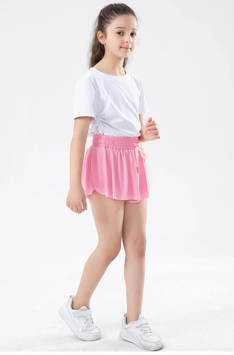 Women Shorts Children High Waist Skirts Breathable Shorts Child Summer Security Shortpants Sportswear Pocket Skirts for Girls