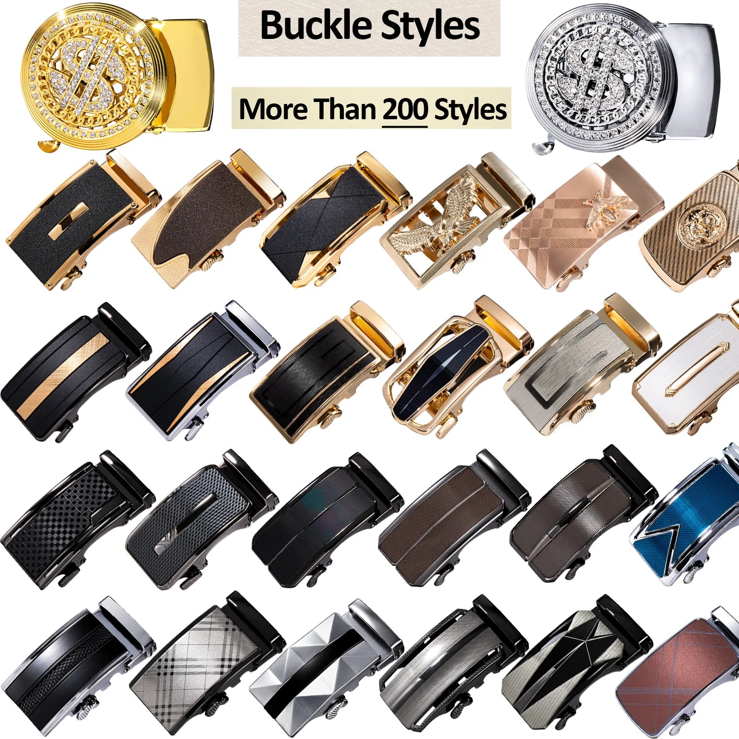 High Quality Mens Belts Black Brown Blue White Green Leather Straps Casual Gold Automatic Buckles Waistband Belt for Men Wedding BAZAARHUBO
