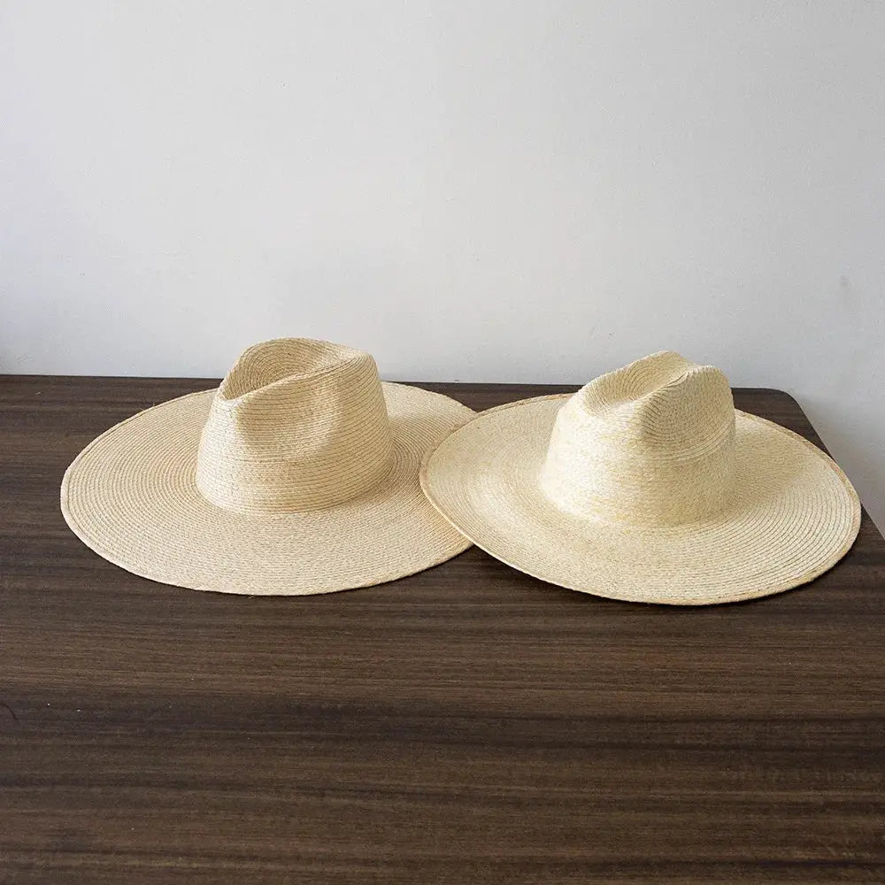 Raffia straw hat women's bohemian straw hat women's vacation sun hat beach summer vacation jazz hat Panama sun hat BAZAARHUBO