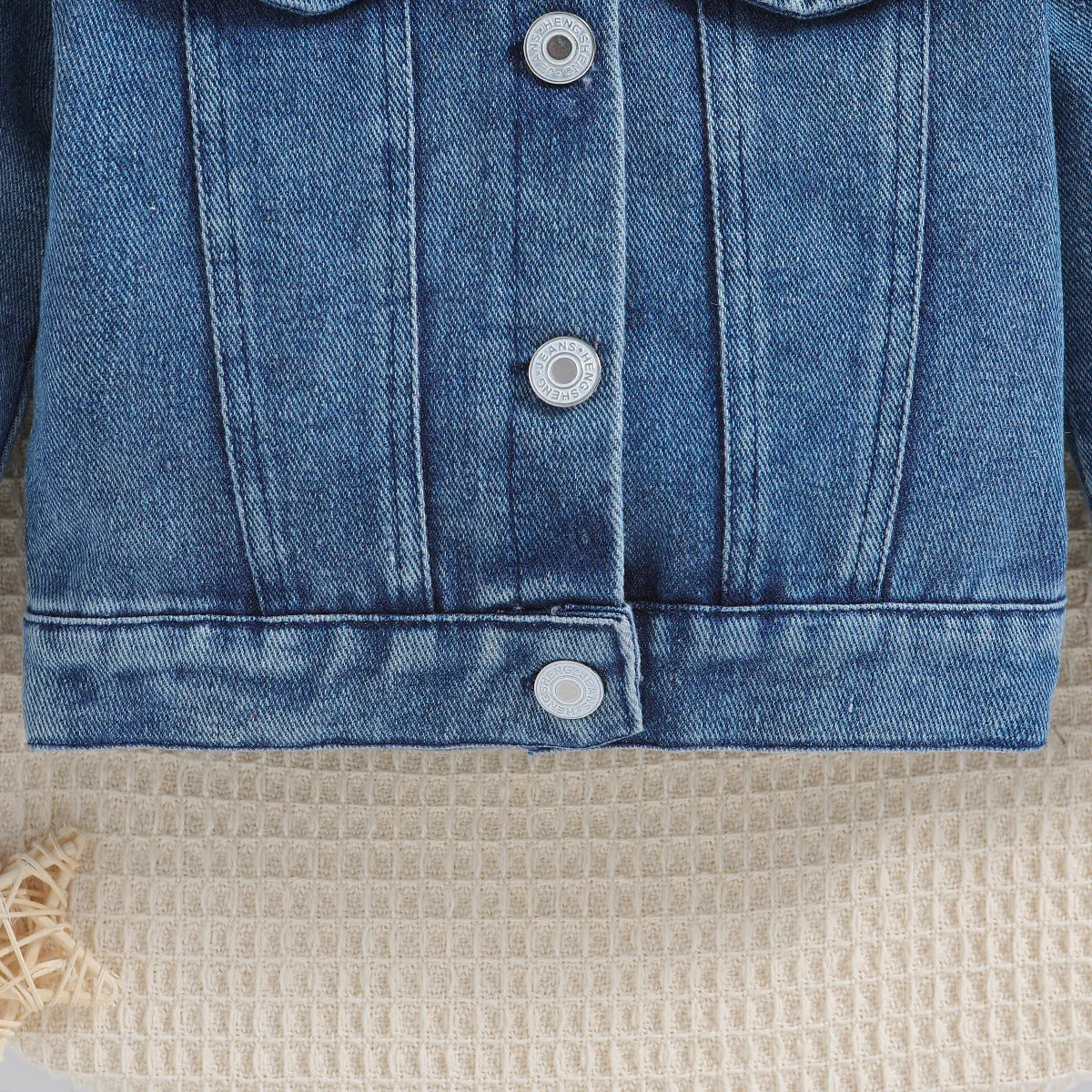 0-18M Toddler Infant Children Fashion Clothes Spring Autumn Baby Denim Jacket Casual Back Letter Embroidery Outerwear Kids Coat
