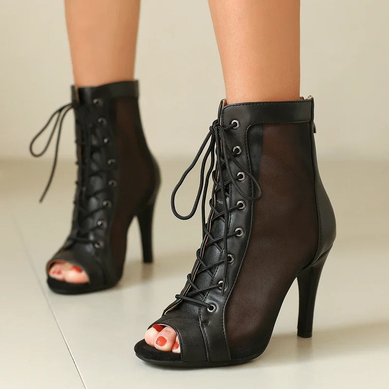 Women's Jazz Dance High Heels Shoes Black Sandals Sexy Party Stilettos Boots for Ballroom Jazz Dancing Heels Shoes Women Size 46