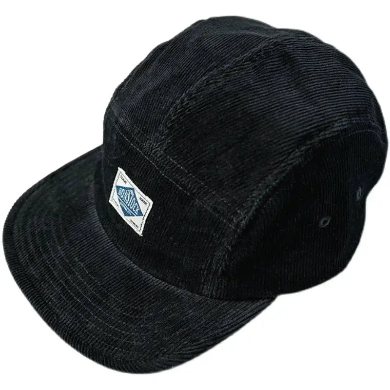 Non Stock 5 Panel Corduroy Hat with Snap Closure Baseball Cap Hip Hop Biker Board Cap BAZAARHUBO