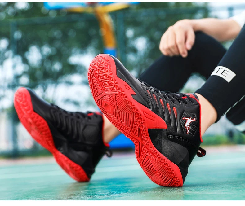 Men's Basketball Shoes Breathable Cushioning Non-Slip Wearable Runing Shoes Gym Training Athletic Basketball Sneakers for Women