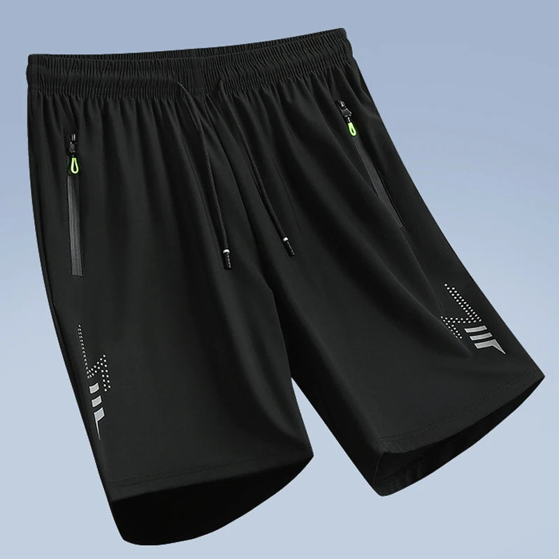 Thin Breathable Elastic Sports Shorts Casual Men's Running Shorts Quick-drying Fitness Black Shorts Men Beach Short Pants Male