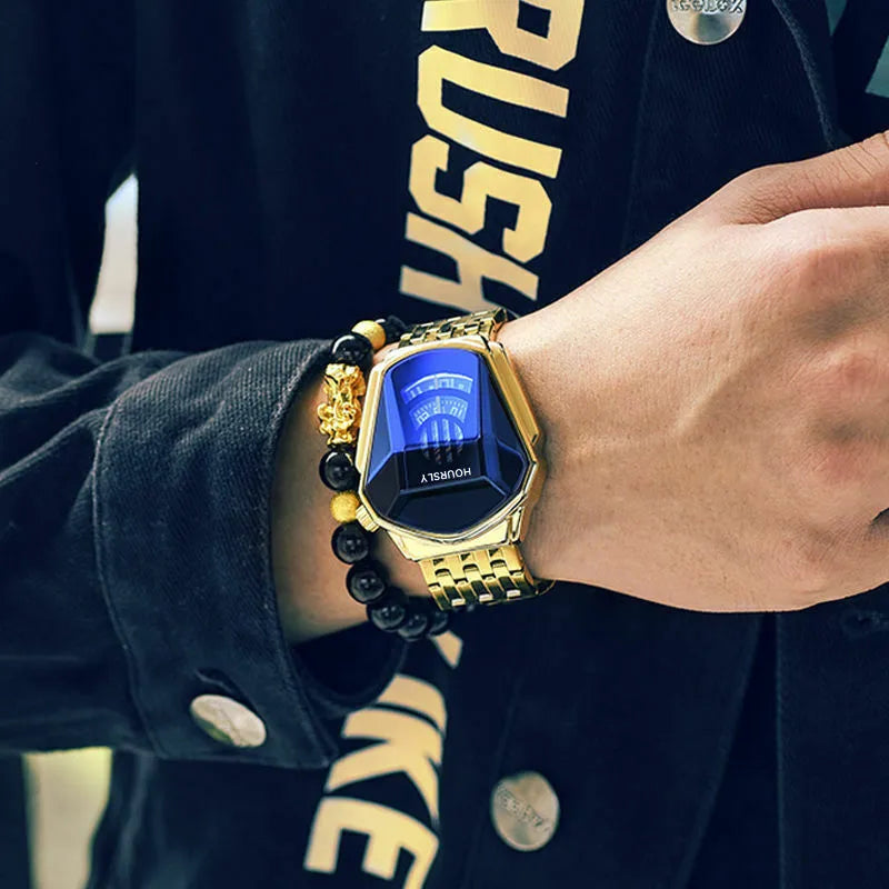 Men Wrist Watch Gold Luxury Brand Top Stainless Steel Band Fashion Quartz Watches for Men 2025 Relogio Masculino Male Clock