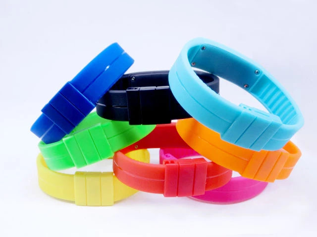 New Digital LED Watches Candy Color Silicone Rubber Touch Screen Digital Watches Women Men Children Bracelet Sports Wrist Watch