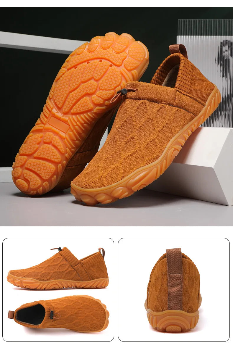 Minimalist Men's Barefoot Shoes Anti Slip Breathable Knitting Walking Shoes for Men Wear-resistant Lightweight Running Sneakers