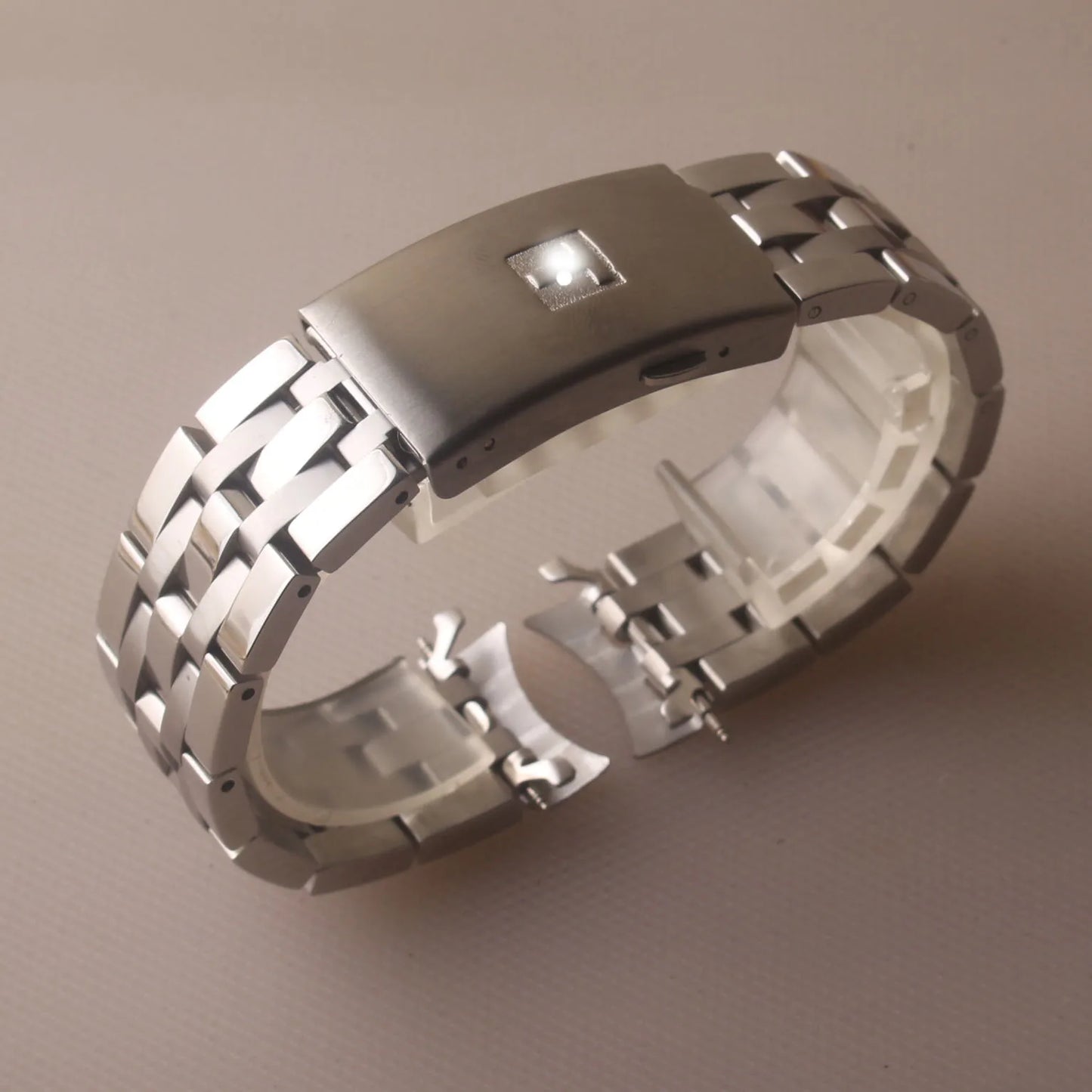 Watchbands Bracelet For 1853 PRC200 T17 T461 T055 T014 Men Fold Clasp Strap Watches Accessories Stainless Steel Watch Band Chain