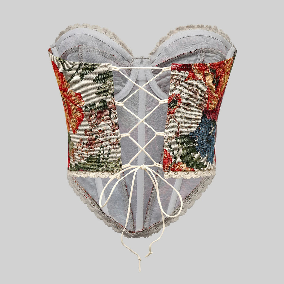 Sexy Club Wear V Neck Printed Strappy Sleeveless Vest Woman,Y2K Retro Slim Crop Top Street Style Bare Shoulder Fishbone Corset
