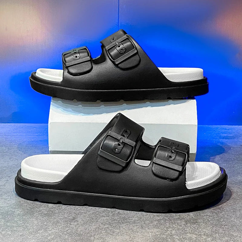 Men's Slippers Indoor Outdoor Sandals Beach Comfortable Soft Thick Slides Design Men Casual Shoes Flip-flops Mens Home Slippers