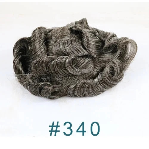 0.02mm Super Ultra Thin Skin 80% Density Natural Hairline Men Toupee Blonde Brown Grey Human Hair Undetected Capillary Prosthesi