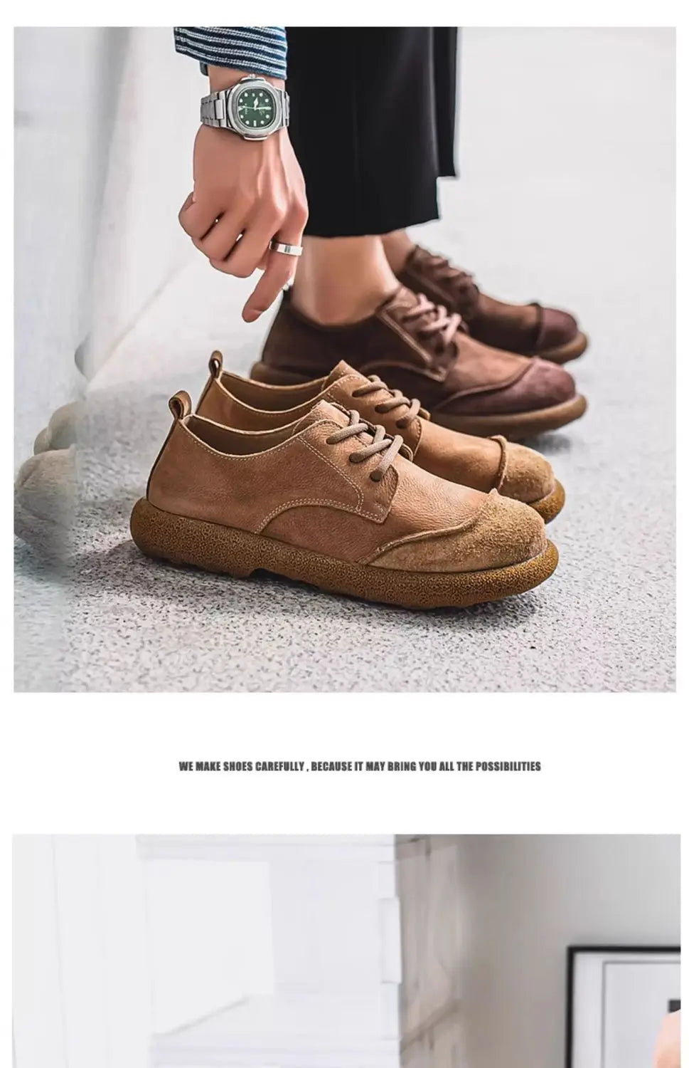 2025 men's shoes autumn new casual shoes wide toe retro low top lace up trend versatile men's shoes