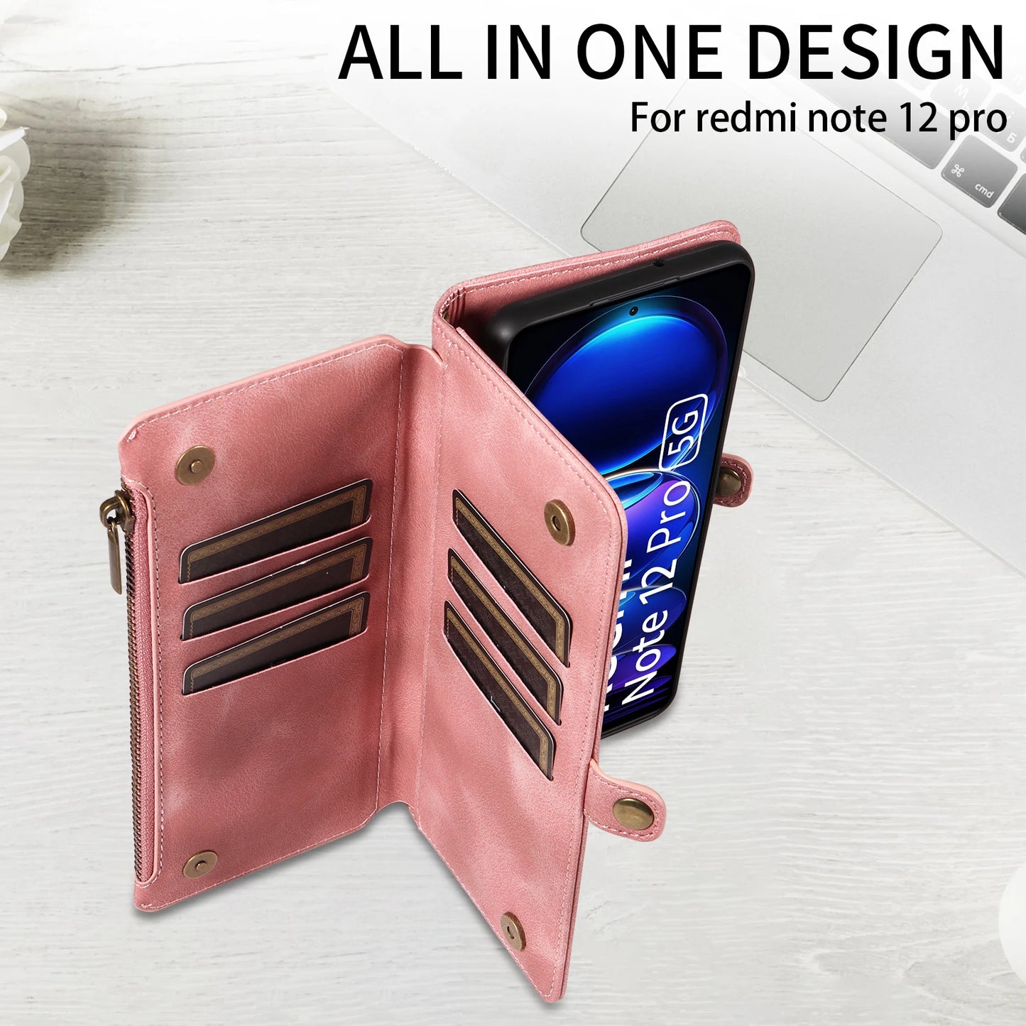 For Xiaomi Redmi Note 15 14 13 15C Poco X7 Pro F5 12 13C 14C 13T 15T Plus 5g Cases 4g Leather Wallet Card Holder Flip Phone Bags