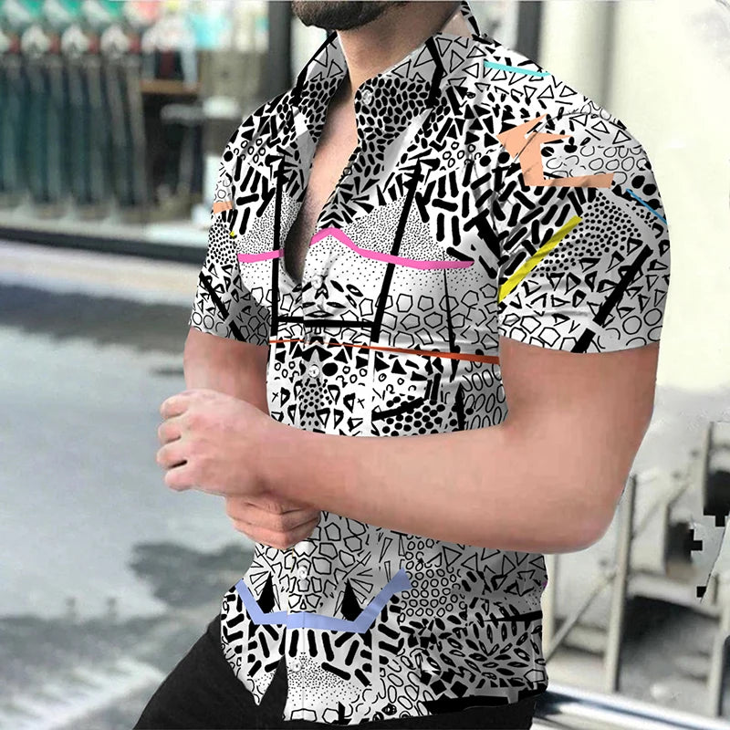 Luxury Shirt Owl 3d Print Shirts Men Women Fashion Oversized Blouse Men's Lapel Shirt Beach Camisas Men's Clothing Bussiness
