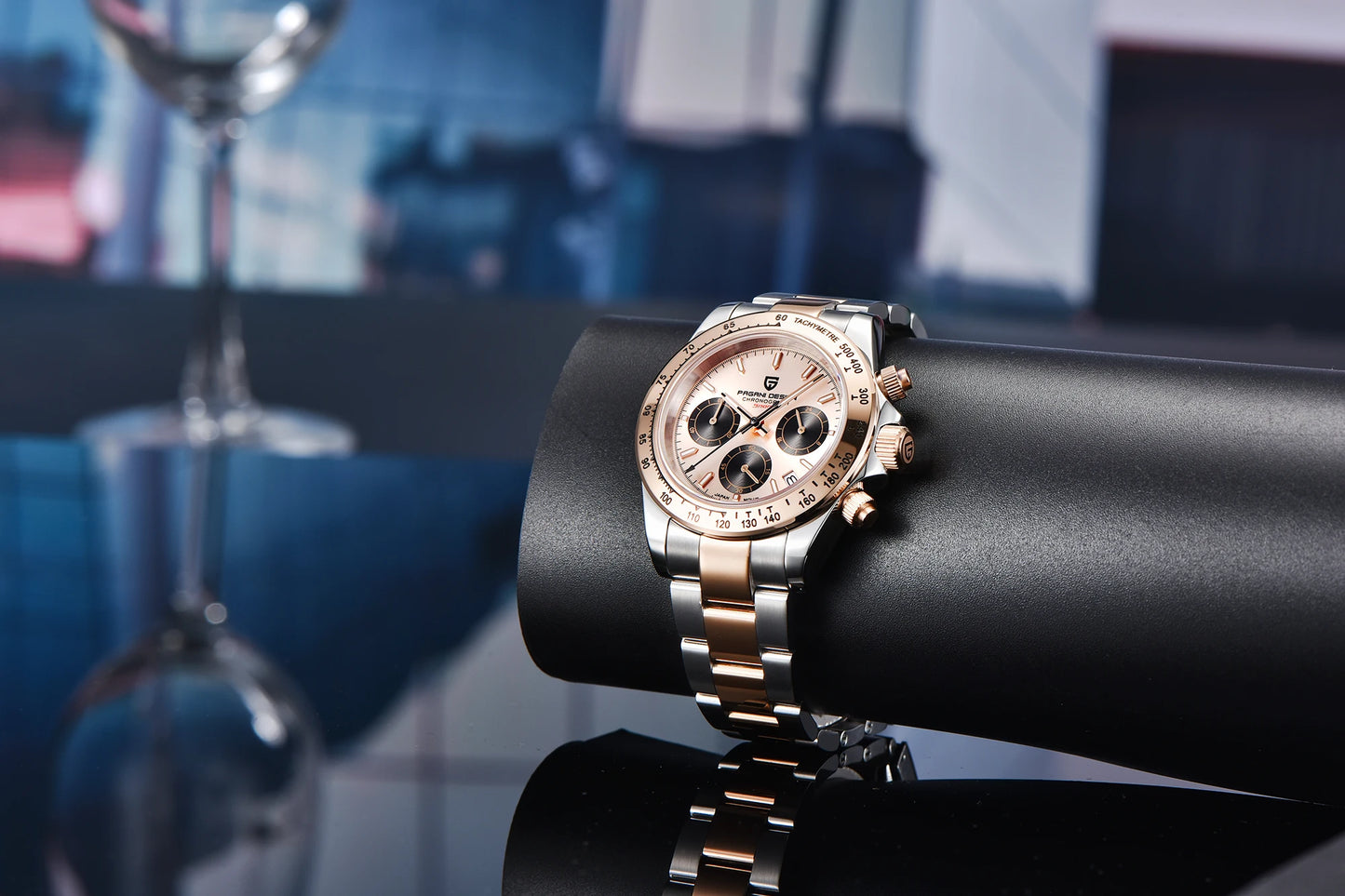 2026 New PAGANI DESIGN Rose Gold Chronograph Men's Watches Luxury Quartz Watch For Men Automatic Date Stainless steel Wristwatch