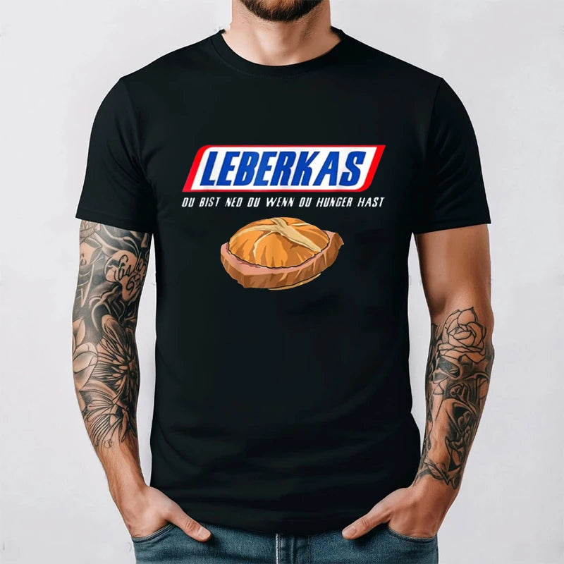 ‌Leberkas Du Bist Ned Du Wenn Du Hunger Hast Funny T Shirt Men Women Cotton Round Neck Breathable Casual Vintage New Arrival