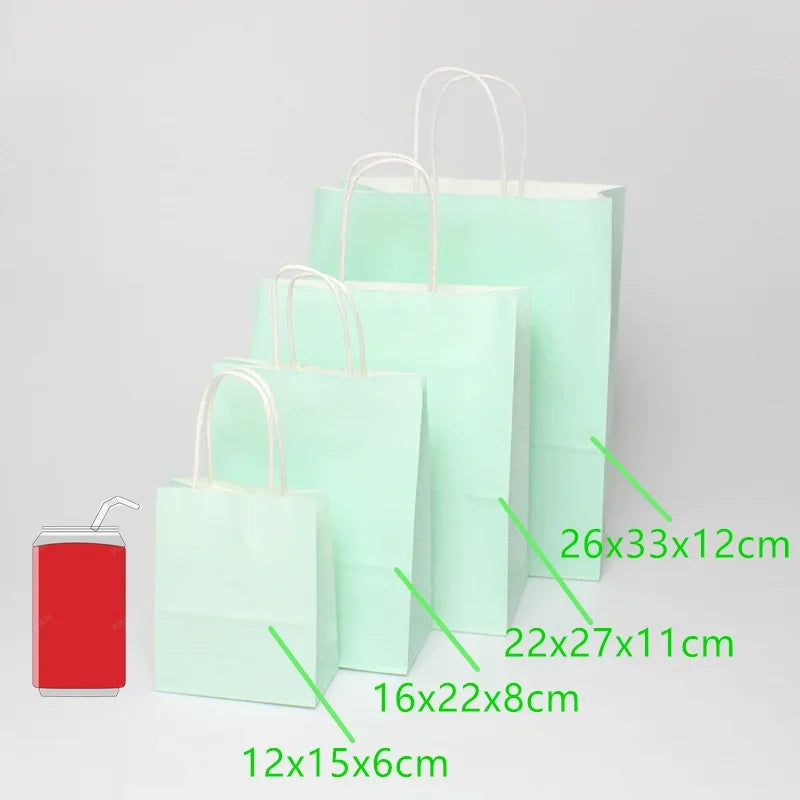 6pcs Macaron Paper Bags Candy Gift Packaging Bags Kids Unicorn Birthday Party Decor Baby Shower Supplies Wedding Decor