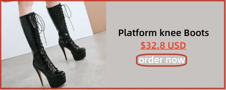 Luxury Women's Ankle Boots High Heels Platform Short Boot Zipper Gold Silver Pink Red Party Dance Shoes Female Large Size 45 48