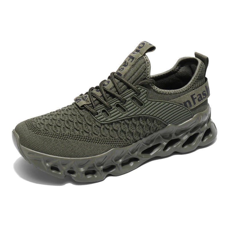YRZL Sports Men Sneakers 2025 Breathable Mesh Running Shoes Lightweight Comfortable Walking Shoes Male Casual Outdoor Footwear