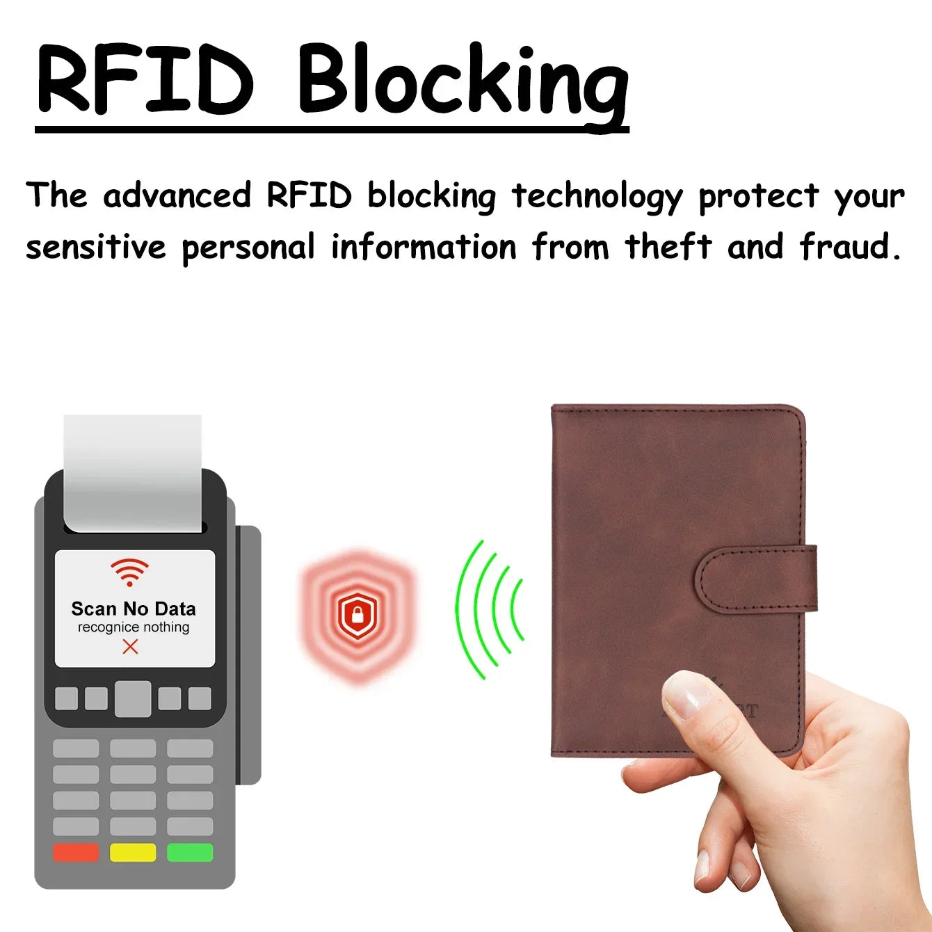 Simple Travel Passport Holder Cover Case Wallet RFID Blocking Business PU Leather Card Case Travel Accessories for Women Men