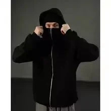 Plain Design Hooded Zip Up Sweatshirt for Men Women Autumn Winter Ins Style Couple Matching BAZAARHUBO