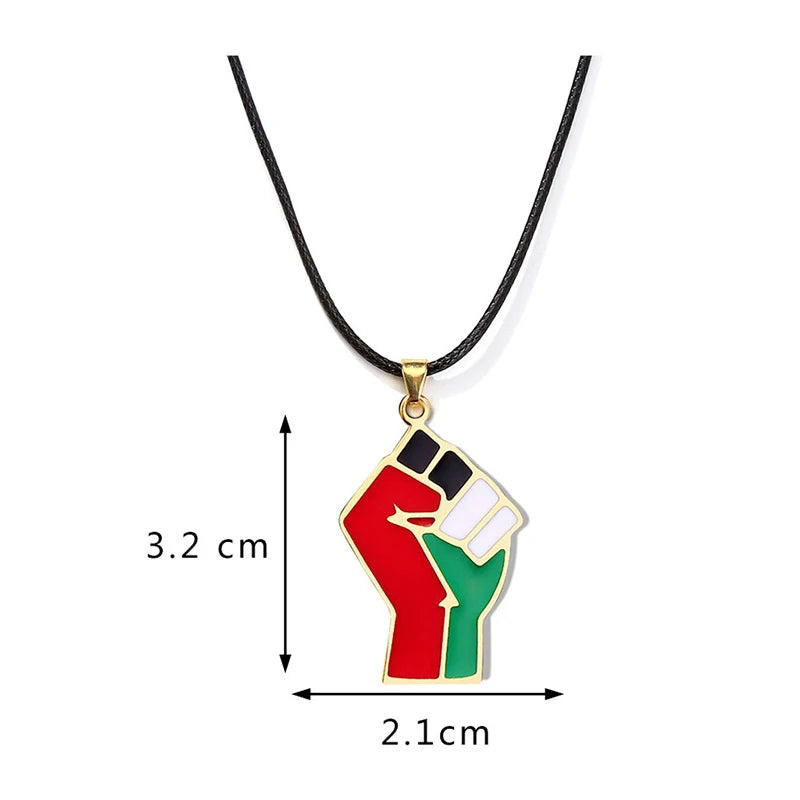 African Symbol Pendant Necklaces Gold Color Jewelry For Women Girls Africa Cultural Chain