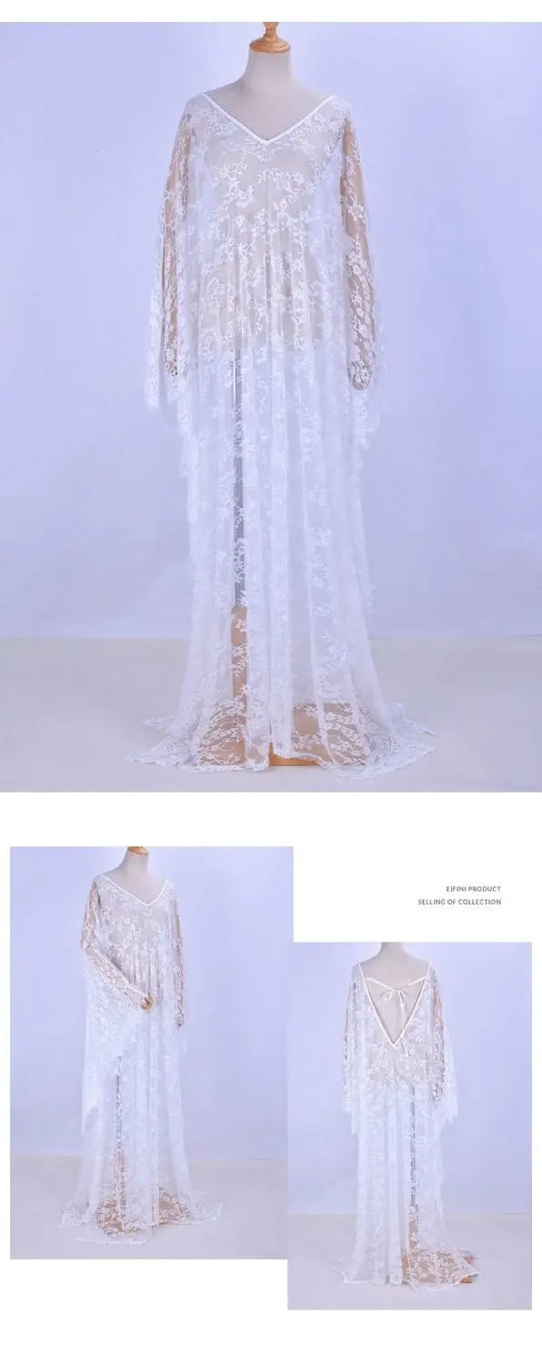 Sexy Lace Beach Bikini Cover Up Robe Pareo Beachwear Swimwear Women Dress Black White Swimsuit Hollow Out See-through Vacation