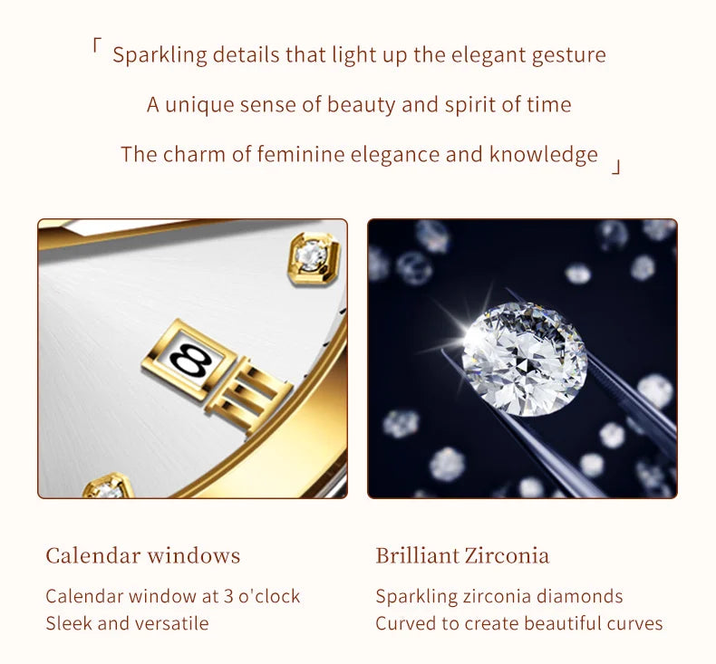 OLEVS 9946 Automatic Woman Watch Fashion Simplicity Ladies Watches Auto Date Waterproof Luminous Women's Mechanical Wristwatches