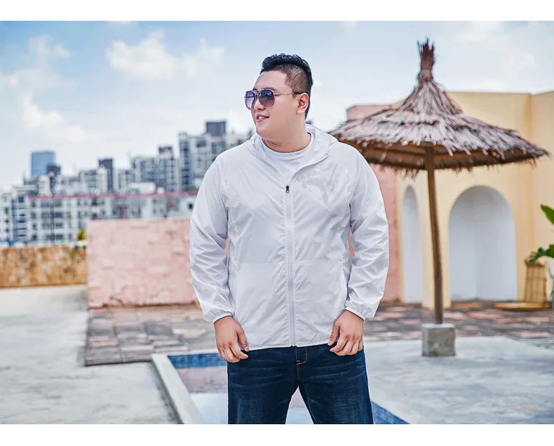 11XL Large size sun protection clothing men's summer thin plus sun protection clothing outdoor quick dry jacket 10XL 9XL 8XL