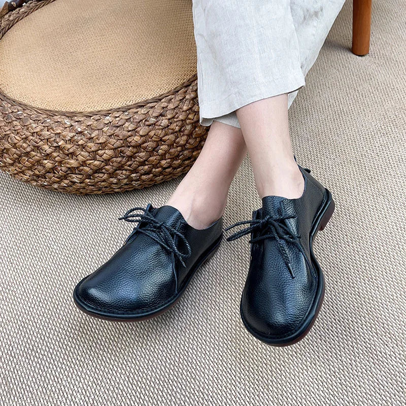 Careaymade-Genuine Leather big size women's boots,Top Layer Cowhide Soft Sole Casual Women's Shoes Solid Color Lazy men's Shoes