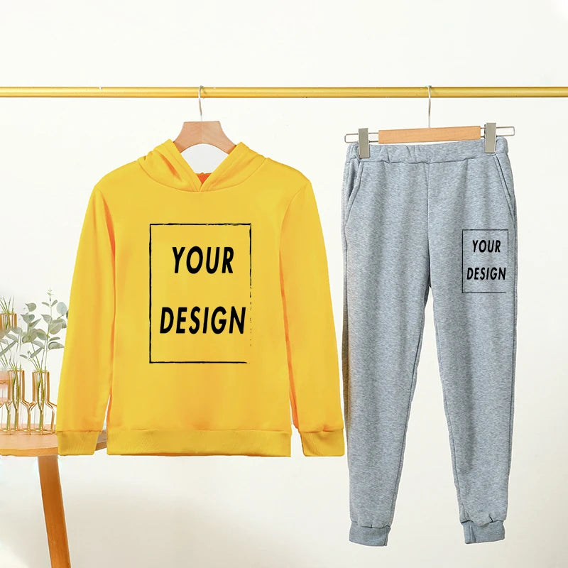 Kids Fashion 2pcs Pullover Hoodie+Pants Suits 1-8Y Years Boys Girls Casual Long Sleeve Sportswear Tracksuits Children Clothes