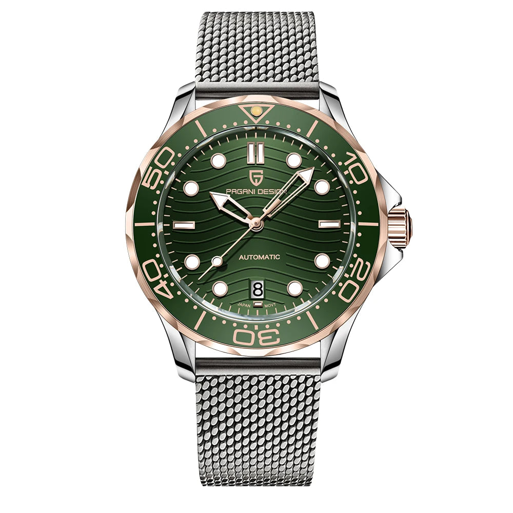 2026 New PAGANI DESIGN Gold Luxury Diving Mens Watches Automatic Watch For Men Mechanical Wristwatches AR Sapphire Ceramic Bezel