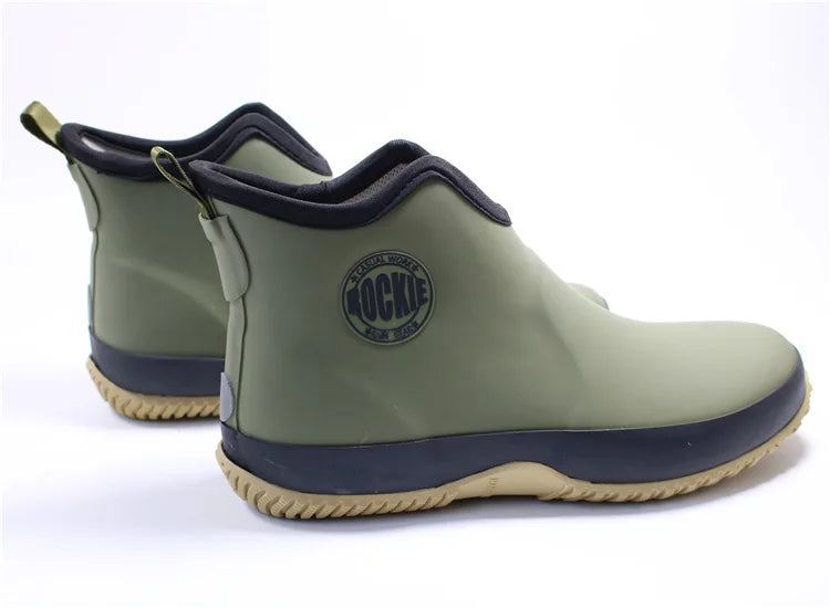 Men's Non-Slip Rain Boots Waterproof Rubber Ankle Boots Outdoor Leisure Fishing Boots Student Rain Boots Platform Boots 장화 2023