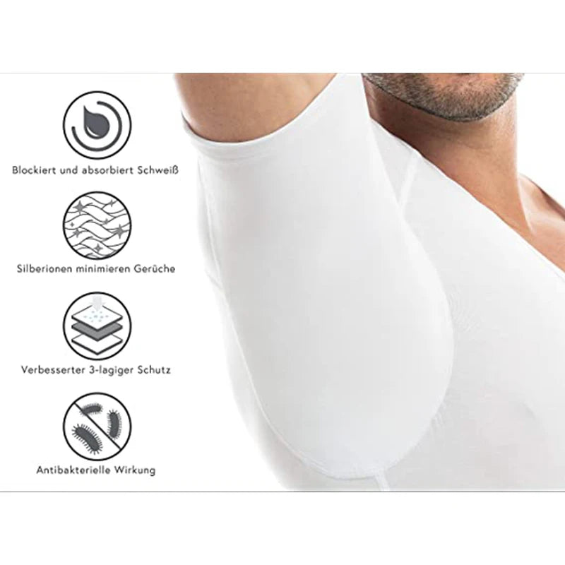 Dry Soft White Modal High Quality Luxury Bamboo Fabric Men  Resistant Under T Shirt Sweat Proof Undershirt