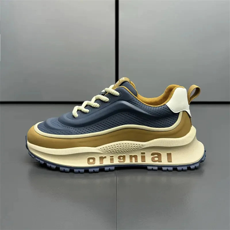 New Sneakers Men Wear resistant Anti slip Breathable Running Shoes Thick soled Height Boosting Casual Shoes Zapatos para hombres