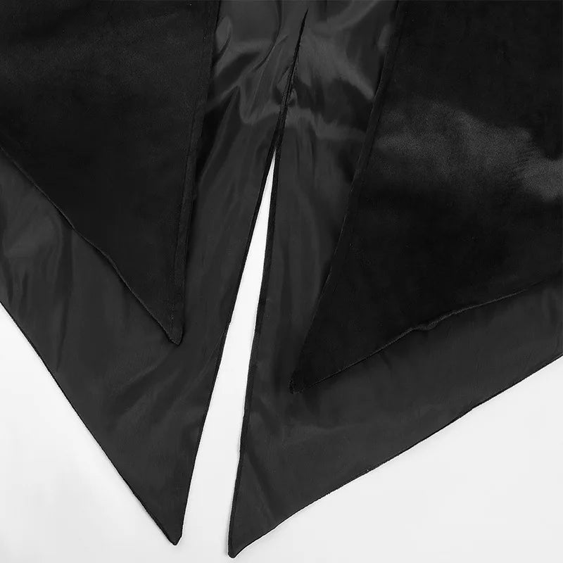 Gothic Steampunk Vintage Medieval Vampire Black Red Coat Men's Cosplay Costume Court Style Nobles Tailcoat for Autumn and Winter