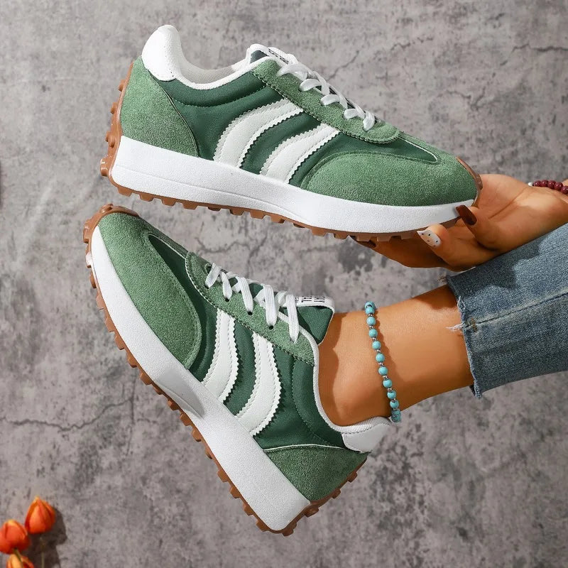 Brand Designer Women's Shoes Autumn New Style Cross-strap Platform Vulcanized Shoes 2026 Outdoor Running Sports Shoes Selling