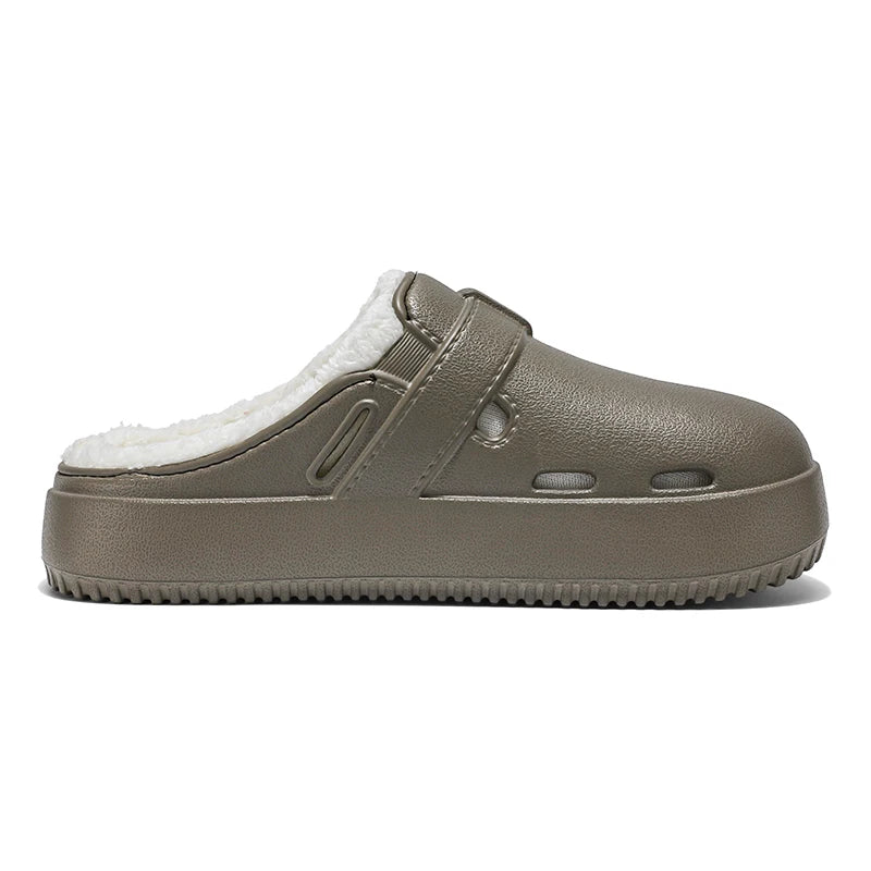Fashion Women Winter Slippers Warm Fur Indoor Shoes Garden Clogs Couple Casual Shoes Luxury Sandals Comfort Home Soft Slippers