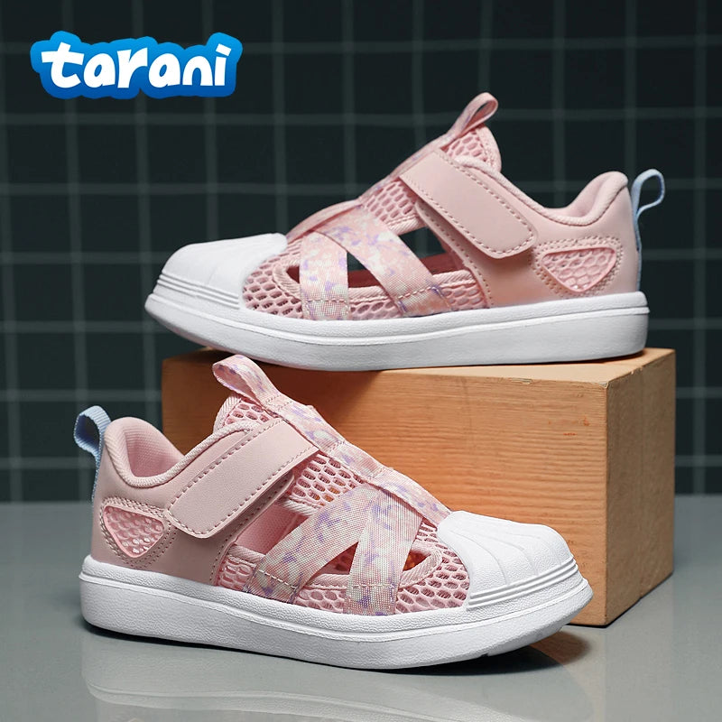 Kids Casual Shoes Girls Design Breathable Lightweight Sneakers for Walking Running Non-Slip Children Sneakers