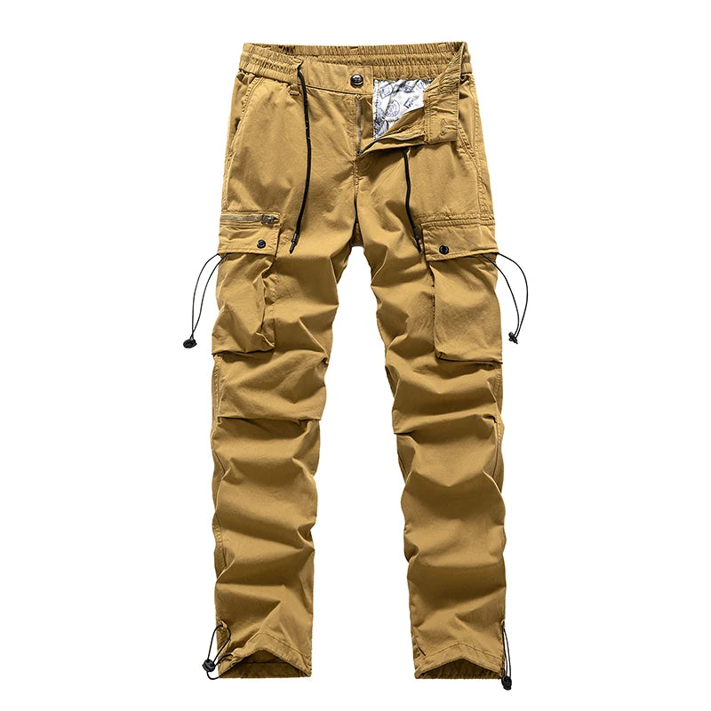 BAPAI Men's Fashion Work Pants Outdoor Wear-resistant Mountaineering Trousers Work Clothes Street Fashion Cargo Pants