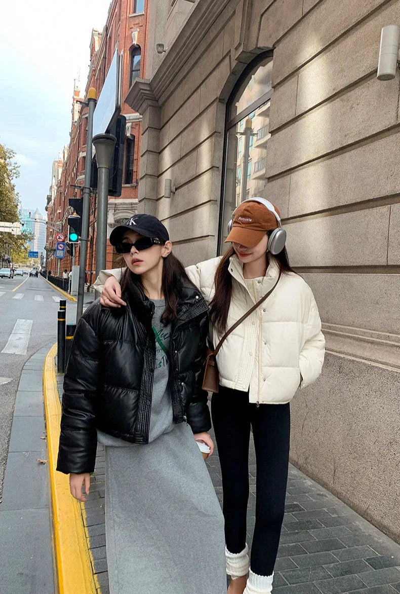 Down Coats for Women Loose Casual Parkas Woman Solid Color Winter Clothes 2025 Jackets Thick 2025 Trend Demi-season High Quality