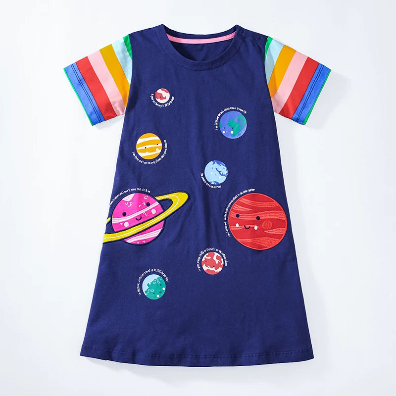 Little maven Baby Girls Casual Clothes Little  Girls 2026 New Summer Dress Kids Elegant Party Dress Children's Clothing