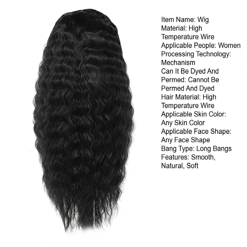 2024 Water Wave Long Curly Wig Jungle Wave Middle Split Glossy Hair Hair Extensions Human Wig African Brazilian Black Women Wig