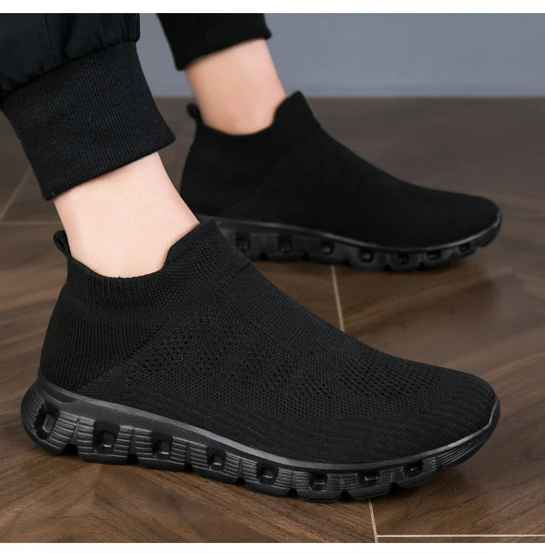 2025 New Men's Casual Sneaker Breathable Ultralight Slip On Shoes Mesh Sock Mouth Jogging Athletic Women Sneakers