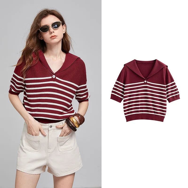 TOYOUTH  Women Knitwear 2025 Summer New Tops 8523015