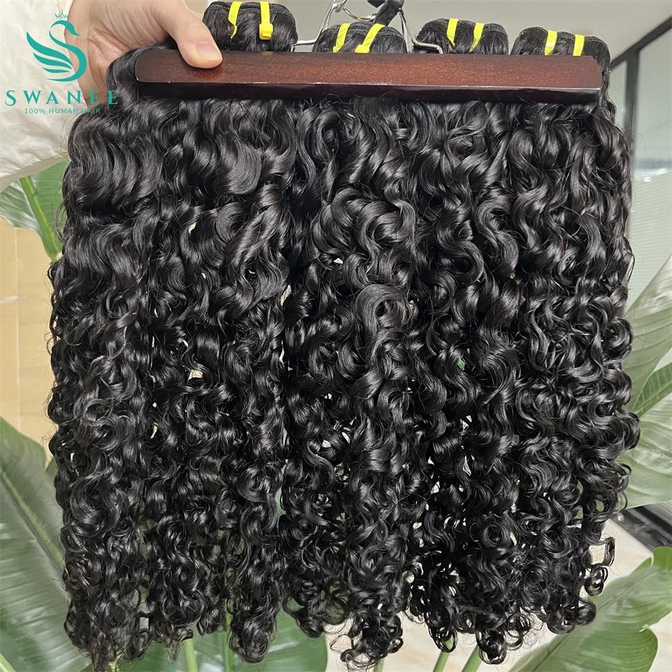 15A Burmese Curl  Vietnamese 100% Raw Virgin Human Hair Extensions #1B Natural Black for Human Hair Weave Bundles Curly Bundles
